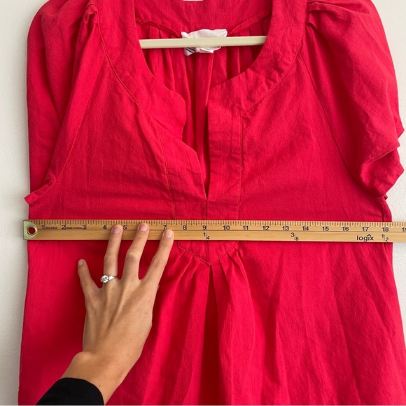 Tuckernuck Pomander Place Finley Flutter Sleeve V Neck Mini Dress Sz Large pink - Picture 11 of 13